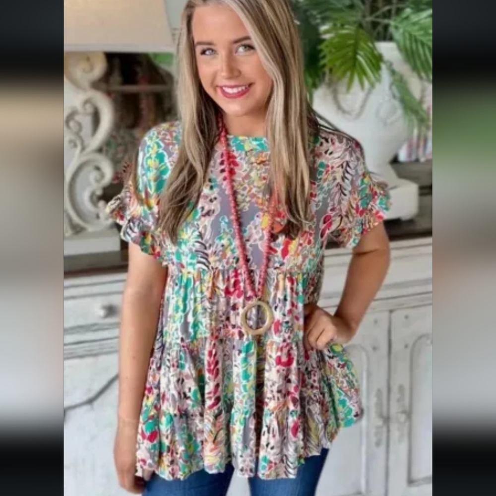 ♥️New floral babydoll top